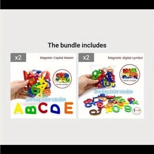 New! Magnetic Alphabet / Number Stickers: Educational Toys For Kids To Learn